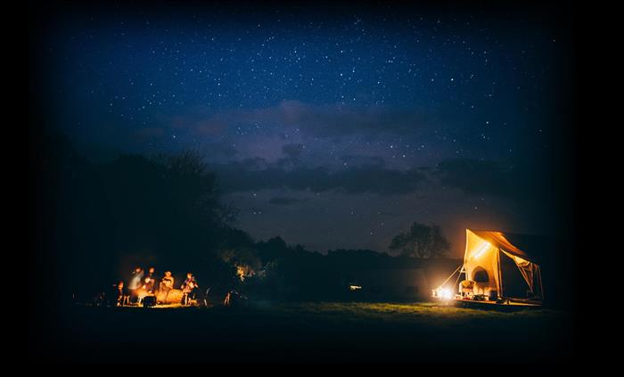 Campfire under the stars at Nantseren